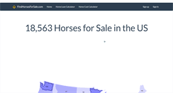 Desktop Screenshot of findhorsesforsale.com